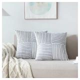 PAIR 18" SQUARE WIDE CORDOROY PILLOW COVERS