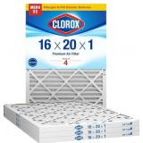 4 PK CLOROX 16X20X1 MERV 11 AIR FILTERS