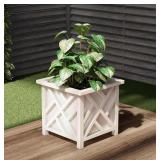 SQUARE PLASTIC PLANTER BOX