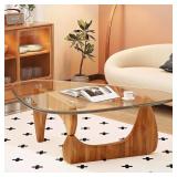TRAINGLE GLASS MCM COFFEE TABLE