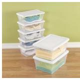 10PK 6QT STERILITE STORAGE BOXES