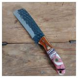 DAMASCUS STEEL FIXED BLADE KNIFE
