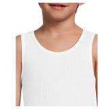 3 6PKS 2T-5T WHITE TANK TOPS