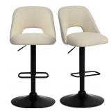 PAIR ADJUSTABLE MOD SWIVEL BARSTOOLS