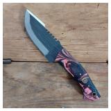 DAMASCUS STEEL FIXED BLADE KNIFE