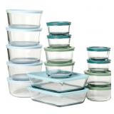 32PC GLASS FOOD STORAGE CONTAINERS