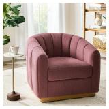 29" LILLIAN BOUCLE ACCENT SWIVEL CHAIR