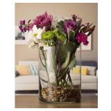 8"X6.12" CLEAR CYLINDER VASE