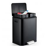 30L DUAL BIN STEP TOUCHLESS TRASHCAN