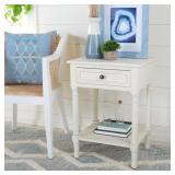 SAFAVIEH DISTRESSED WHITE ACCENT TABLE