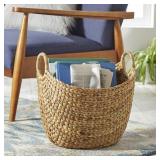 19X17X14 NATURAL WOVEN BOAT BASKET