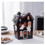 CERAMIC HAUNTED HOUSE COOKIE JAR
