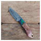 DAMASCUS STEEL SM FIXED BLADE KNIFE