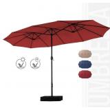 15FT DOUBLE SIDED PATIO UMBRELLA