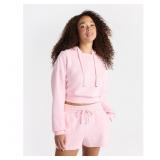 XS PINK RHINESTONE HOODIE & SHORTS SET