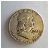 1953 SILVER FRANKLIN US HALF DOLLAR COIN