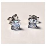 925 STERLING SILVER 4X4MM STUD EARRINGS