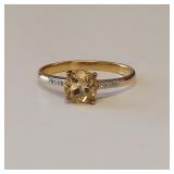 SZ 10 STERLING SILVER SOLITAIRE RING