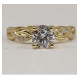 SZ 7 MOISSANITE DIAMOND 925 STERLING RING