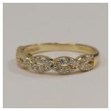 SZ7 MOISSANITE DIAMOND STERLING SILVER BAND