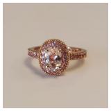 SZ 8.25 925 ROSE GOLD COCKTAIL RING