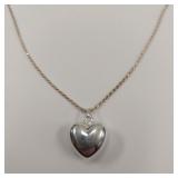 HEART PENDANT NECKLACE 925 STERLING SILVER