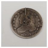 1837 DIME LOVE TOKEN