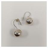 STERLING BALL EARRINGS 925 SILVER