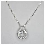 TEARDROP PENDANT & CHAIN 925 STERLING SILVER