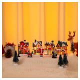 10PCS LED CHRISTMAS VILLAGE FIGURINES
