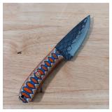 DAMASCUS STEEL FIXED BLADE KNIFE