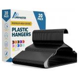 20PK HEAVY DUTY PLASTIC HANGERS