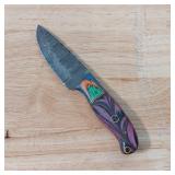 DAMASCUS STEEL FIXED BLADE KNIFE