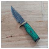 DAMASCUS STEEL FIXED BLADE KNIFE