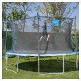 BOUNCEPRO 14FT TRAMPOLINE W/ BASKETBALL NET