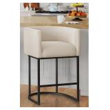 26" UPHOLSTERED BARREL BAR STOOL
