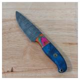 DAMASCUS STEEL SM FIXED BLADE KNIFE