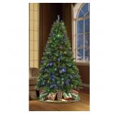 7FT PRE-LIT SPRUCE CHRISTMAS TREE