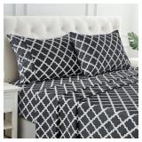 BLK & WHITE 4PC FULL SHEET SET