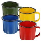 4PC SM ENAMELWARE DEMITASSE MUGS