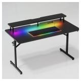 44" LED USB CHARGING GAMING DESK