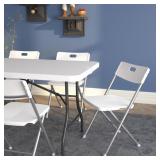 4PK WHITE FOLDING CHAIRS