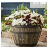 20" WHISKEY BARREL RESIN PLANTER