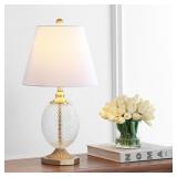 24' GLASS & BRASS TABLE LAMP