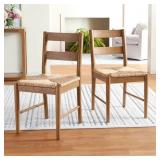 2PK WOVEN SEAGRASS SEAT CHAIRS