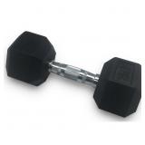 25LB RUBBER HEX DUMBBELL