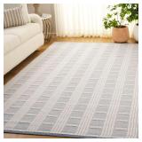 5X8 FLAT WEAVE WOOL AREA RUG