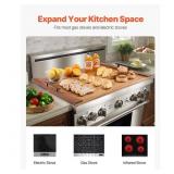 WOOD STOVETOP COVER CUTTING BOARD