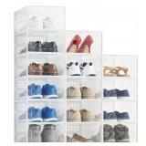 15PK STACKABLE SHOE BOX ORGANIZER