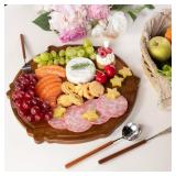 14" ROUND HEART EDGE CHARCUTERIE BOARD